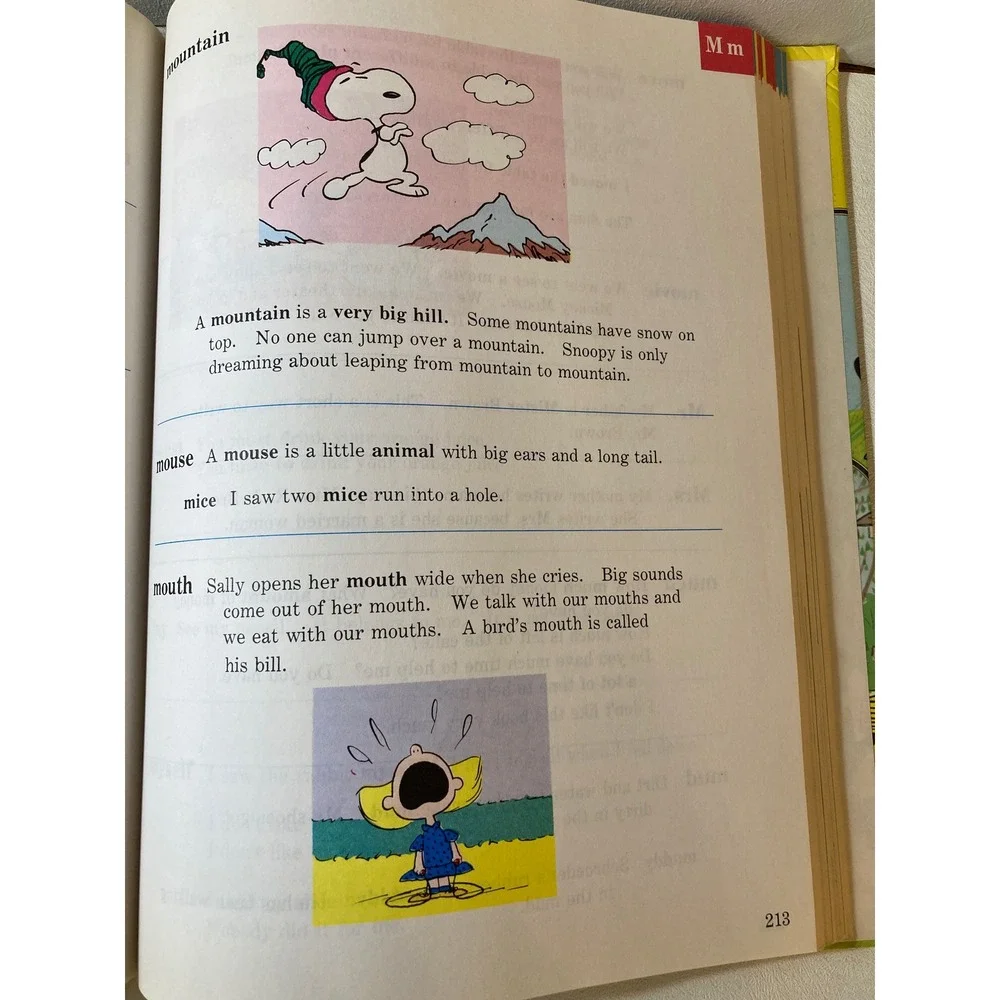 The Charlie Brown Dictionary Charles M Schulz 1973 Vintage Peanuts Hardcover